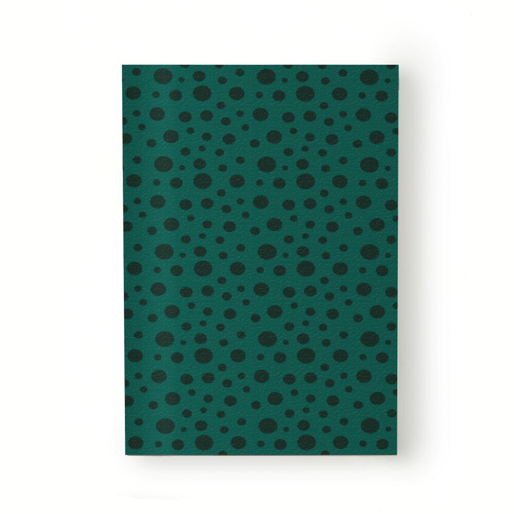 Caiet tip Agenda Heartwork cu muchie cusuta, Buline verde inchis, Latime 140 mm x Inaltime 200 mm