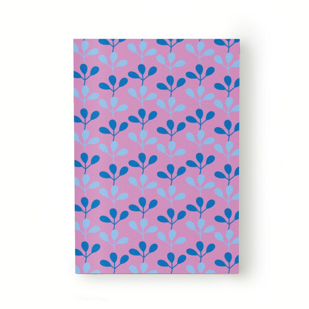 Caiet tip Agenda Heartwork cu muchie cusuta, Ramuri cu frunze albastre, Latime 140 mm x Inaltime 200 mm