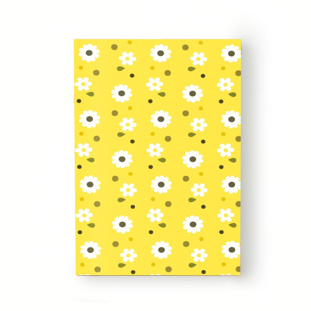 Caiet tip Agenda Heartwork cu muchie cusuta, Flori de gradina galben aprins, Latime 140 mm x Inaltime 200 mm