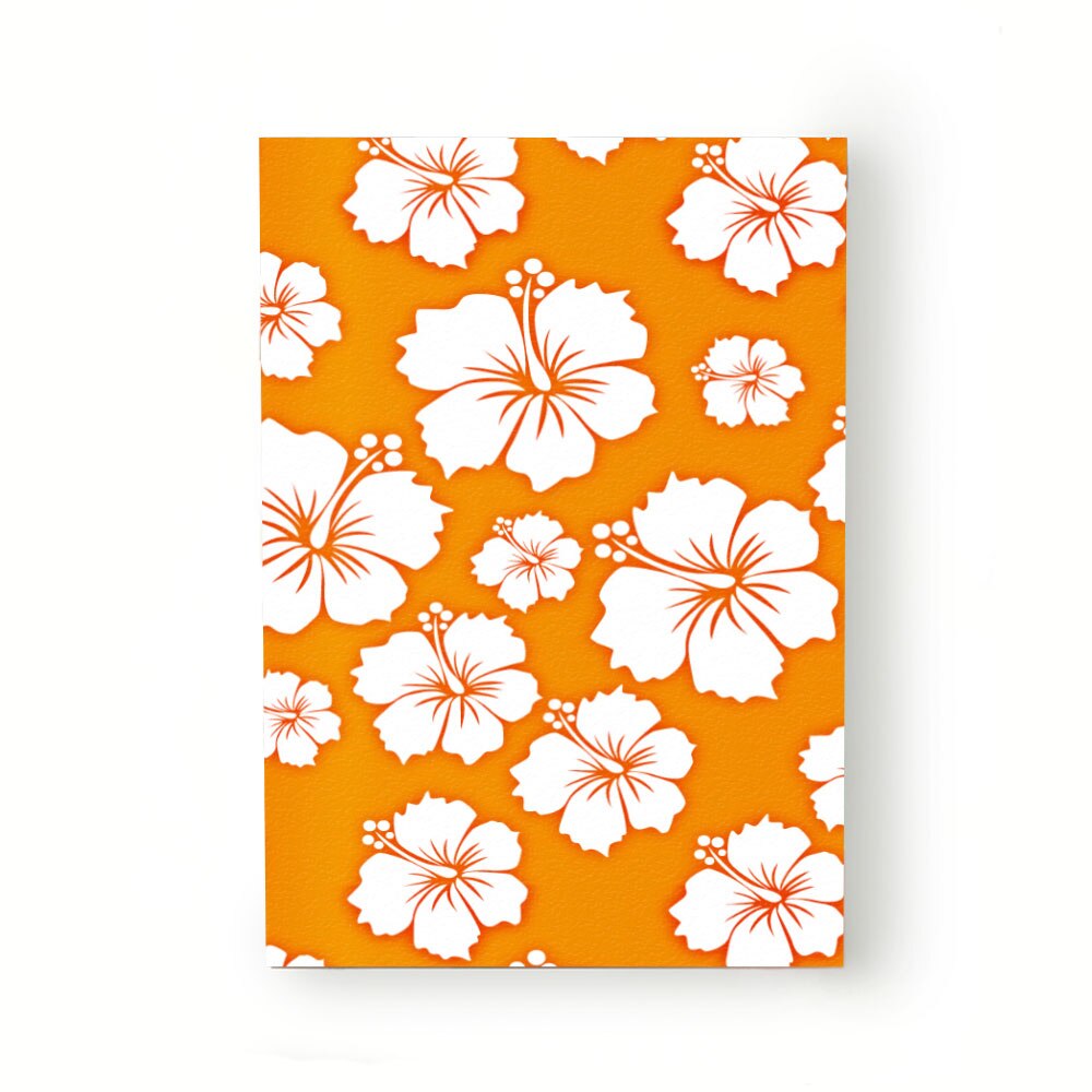 Caiet tip Agenda Heartwork cu muchie cusuta, Flori tropicale alb si portocaliu, Latime 140 mm x Inaltime 200 mm