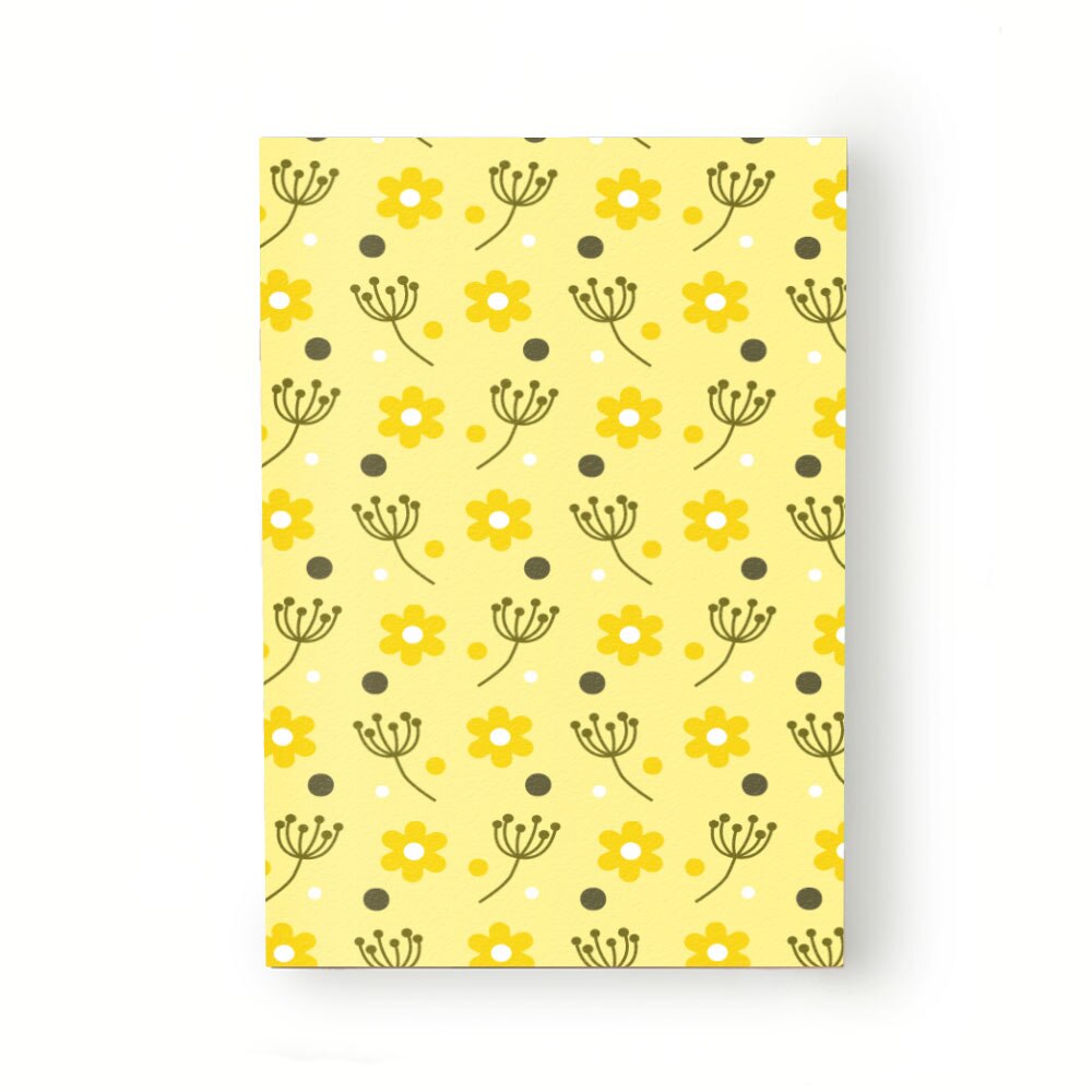 Caiet tip Agenda Heartwork cu muchie cusuta, Flori de camp galben aprins, Latime 140 mm x Inaltime 200 mm