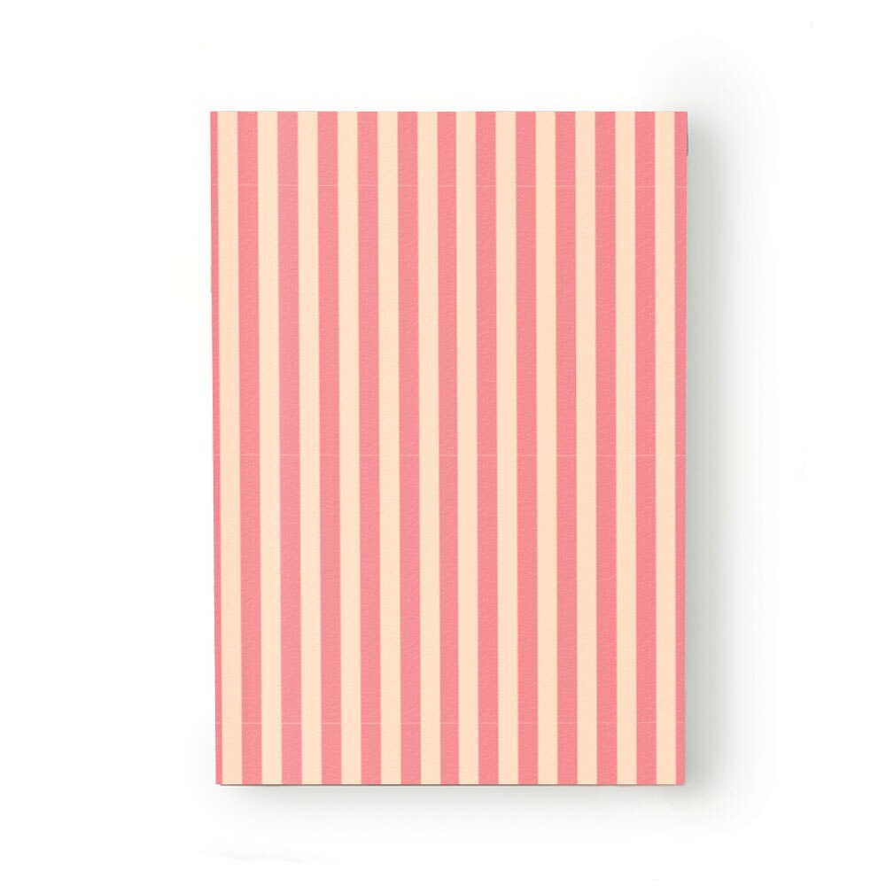 Caiet tip Agenda Heartwork cu muchie cusuta, Linii verticale roz vintage, Latime 140 mm x Inaltime 200 mm