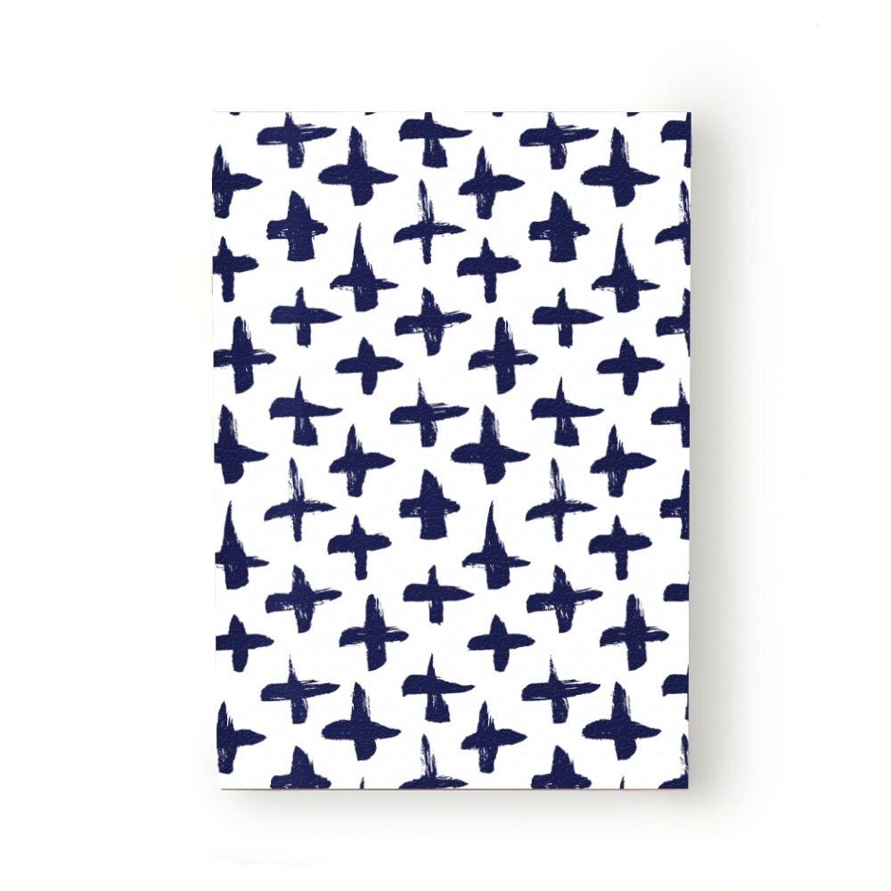 Caiet tip Agenda Heartwork cu muchie cusuta, Abstract pensula semn plus, Latime 140 mm x Inaltime 200 mm