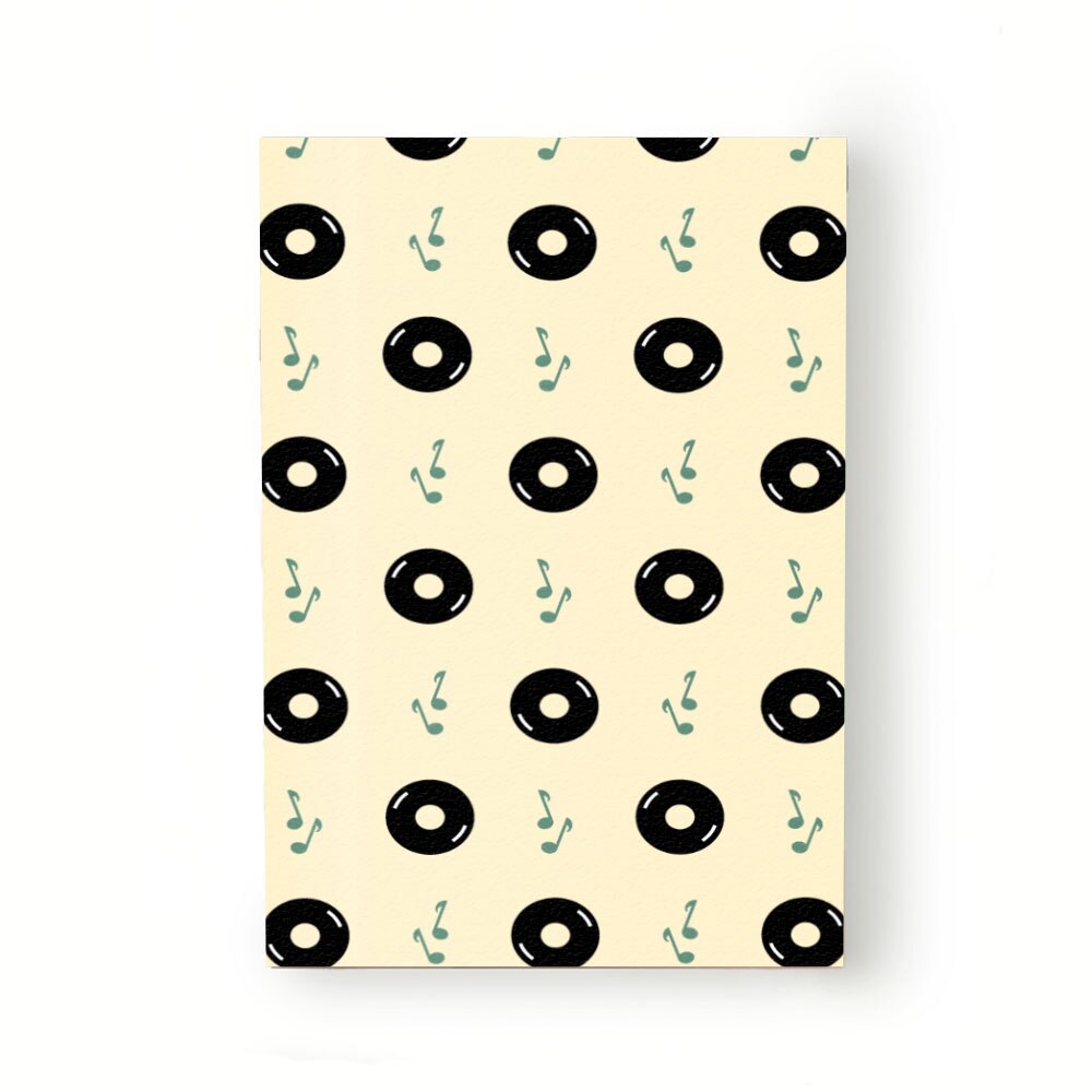 Caiet tip Agenda Heartwork cu muchie cusuta, Muzica discuri, Latime 140 mm x Inaltime 200 mm