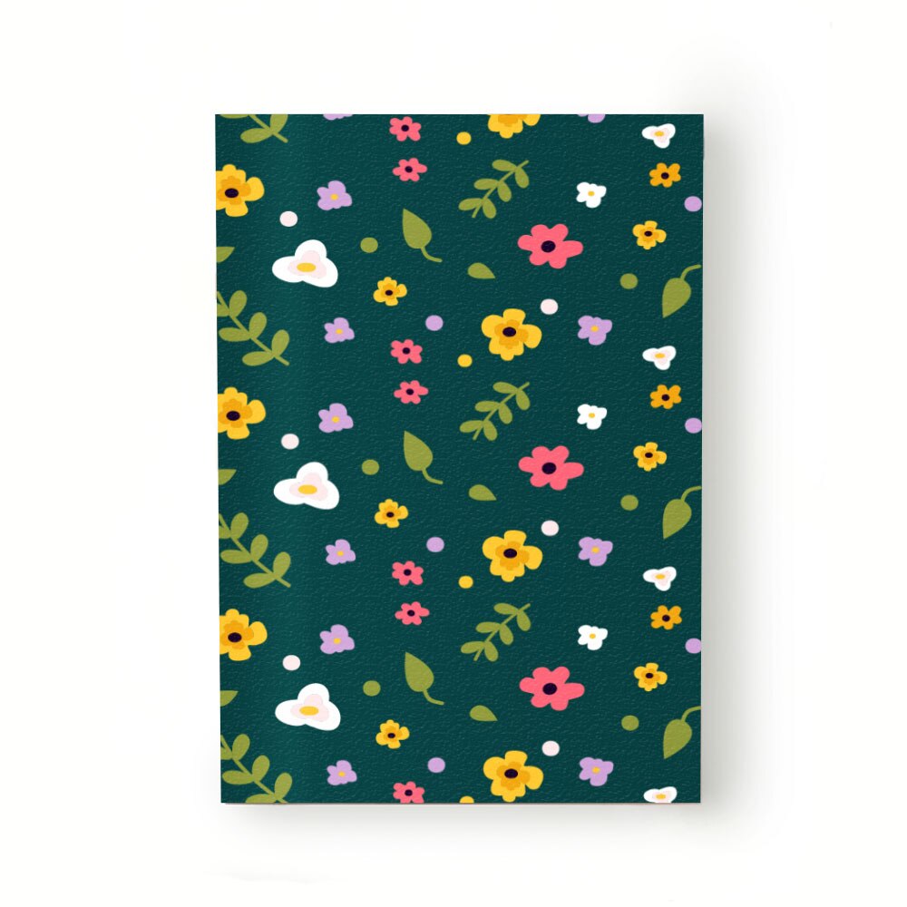 Caiet tip Agenda Heartwork cu muchie cusuta, Elemente florale multicolore, Latime 140 mm x Inaltime 200 mm