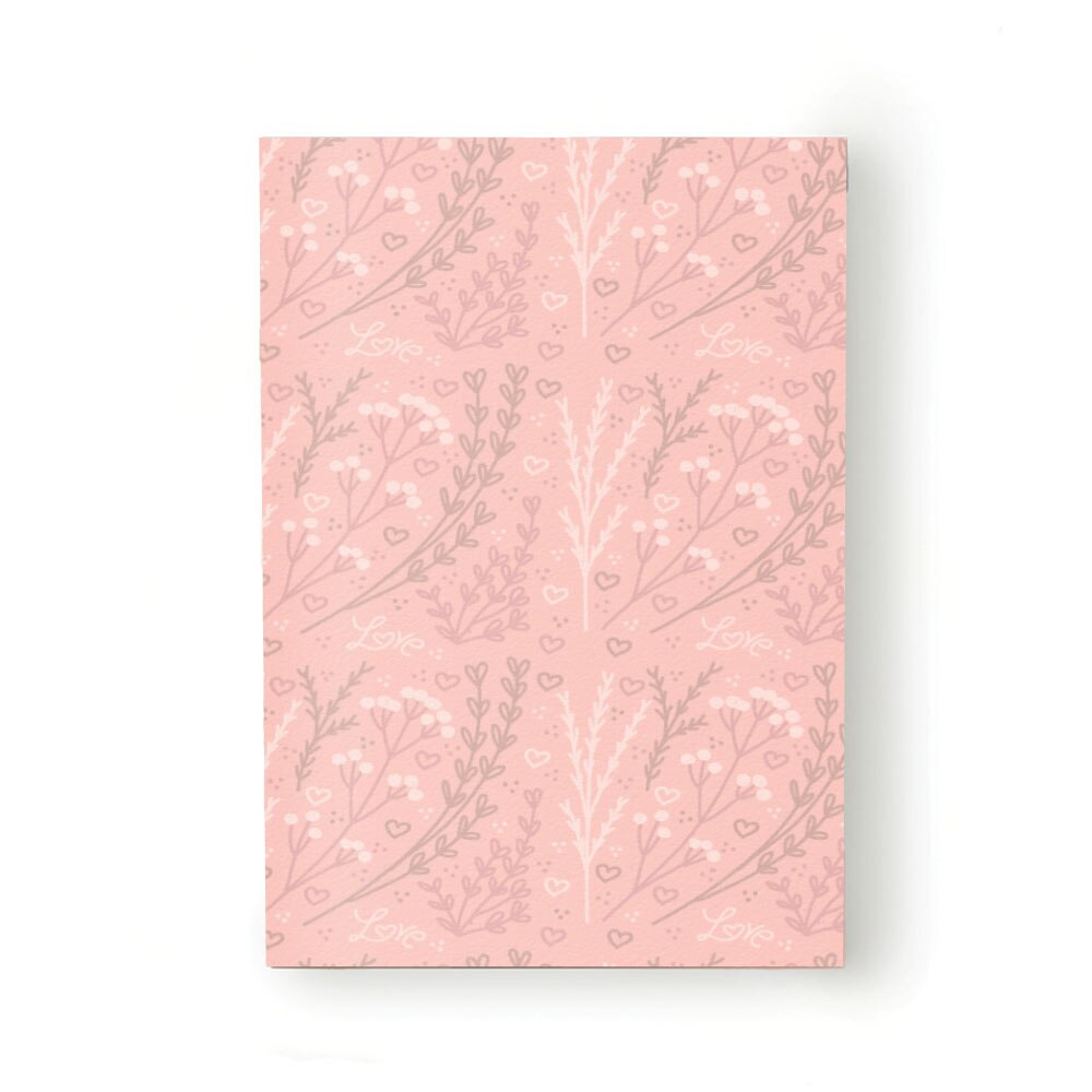 Caiet tip Agenda Heartwork cu muchie cusuta, Motiv natural romantic, Latime 140 mm x Inaltime 200 mm