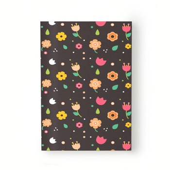Caiet tip Agenda Heartwork cu muchie cusuta, Lalele si flori colorate, Latime 140 mm x Inaltime 200 mm Caiet tip Agenda Heartwork cu muchie cusuta, Lalele si flori colorate, Latime 140 mm x Inaltime 200 mm