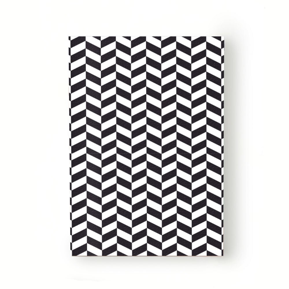 Caiet tip Agenda Heartwork cu muchie cusuta, Congruenta linii albe si negre, Latime 140 mm x Inaltime 200 mm