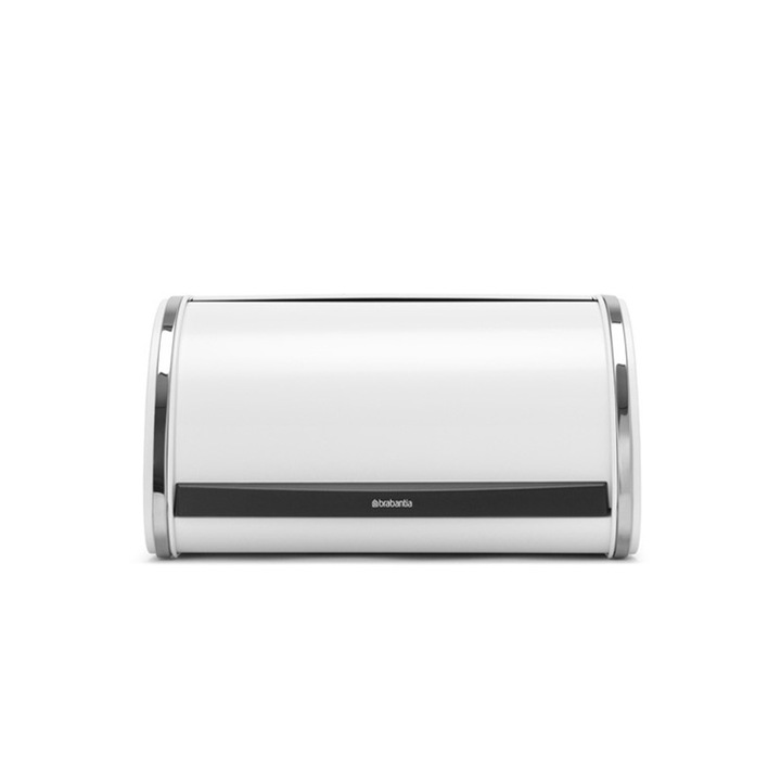 Cutie pentru paine Brabantia Roll Top 1003254, 11 l, 31.6x26.5 cm, Structura speciala, Alb/Inox