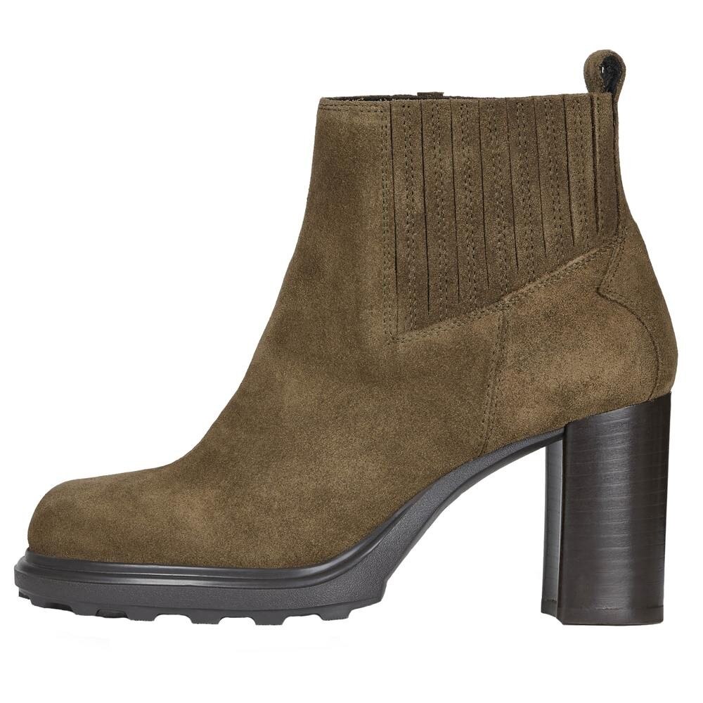 Ghete dama, din piele naturala, Geox, D04LFB-C3005-40-P-06, kaki, Kaki