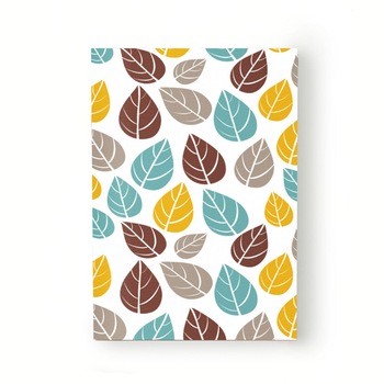 Caiet tip Agenda Heartwork cu muchie cusuta, Frunze stilizate multicolore, Latime 140 mm x Inaltime 200 mm Caiet tip Agenda Heartwork cu muchie cusuta, Frunze stilizate multicolore, Latime 140 mm x Inaltime 200 mm