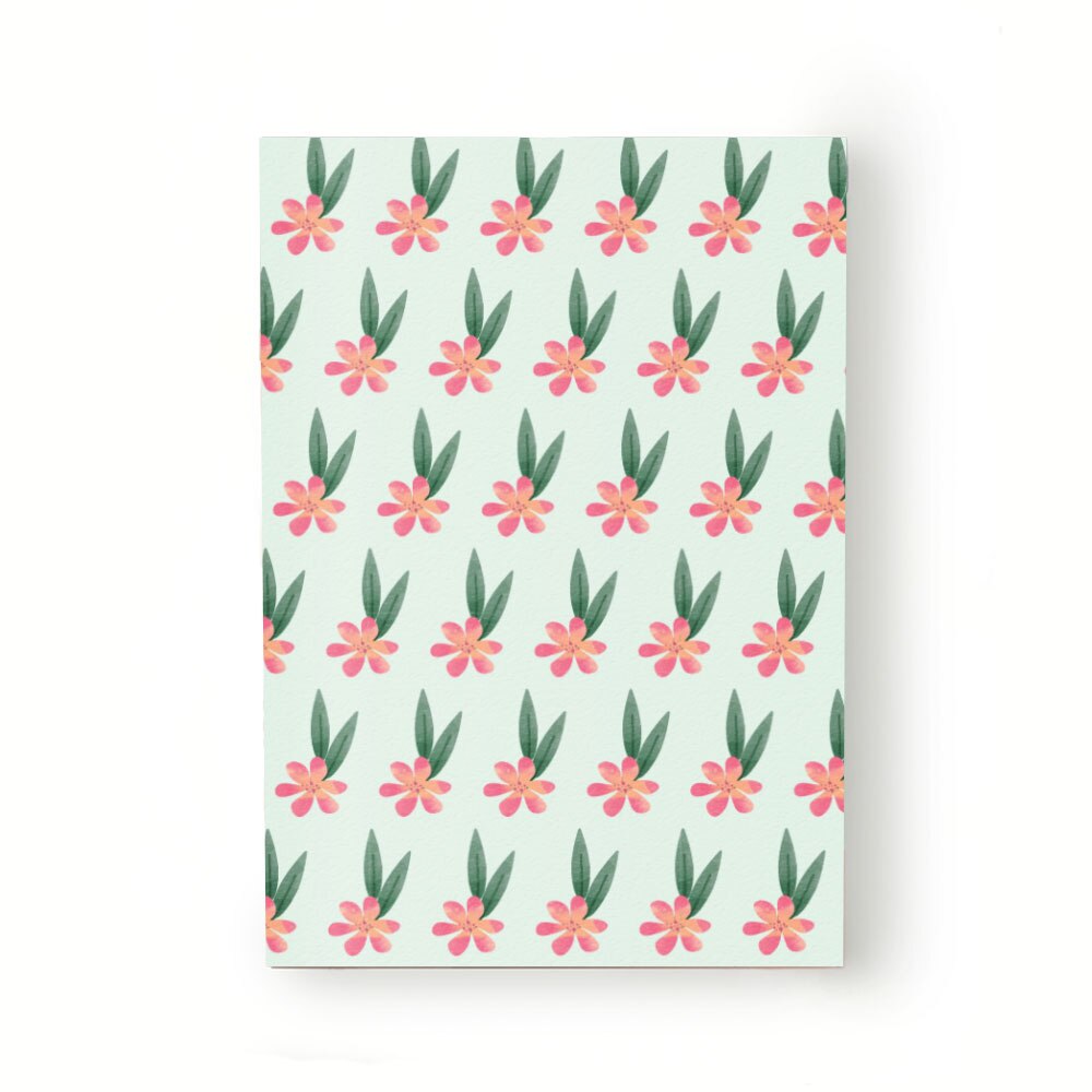 Caiet tip Agenda Heartwork cu muchie cusuta, Floricele cu frunze ascutite, Latime 140 mm x Inaltime 200 mm