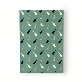 Caiet tip Agenda Heartwork cu muchie cusuta, Muzica chitara verde, Latime 140 mm x Inaltime 200 mm Caiet tip Agenda Heartwork cu muchie cusuta, Muzica chitara verde, Latime 140 mm x Inaltime 200 mm