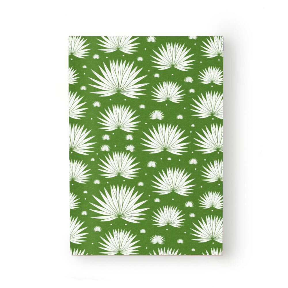 Caiet tip Agenda Heartwork cu muchie cusuta, Planta de desert fundal verde, Latime 140 mm x Inaltime 200 mm