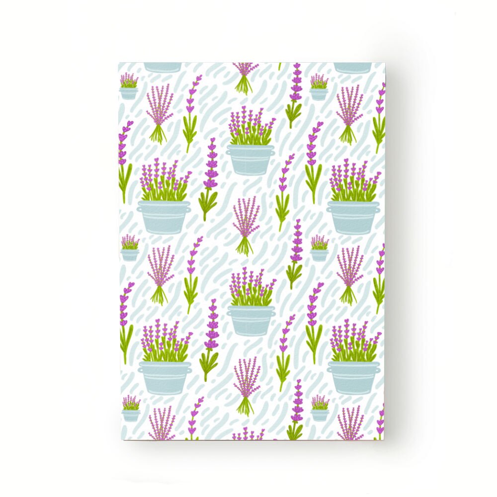 Caiet tip Agenda Heartwork cu muchie cusuta, Ghivece lavanda, Latime 140 mm x Inaltime 200 mm