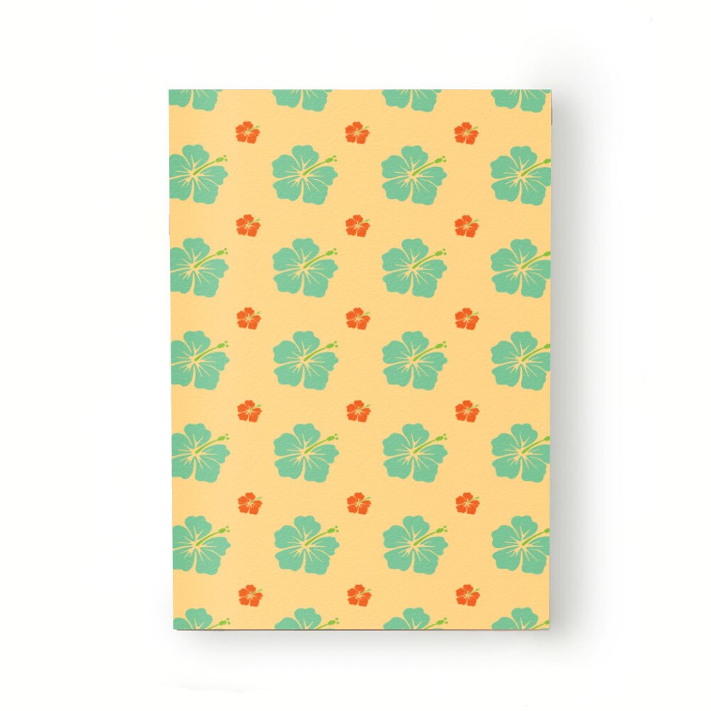Caiet tip Agenda Heartwork cu muchie cusuta, Tropical flori verzi, Latime 140 mm x Inaltime 200 mm