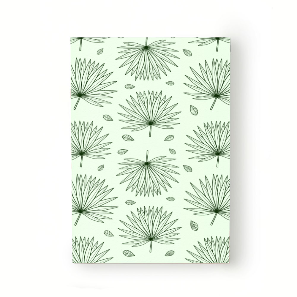 Caiet tip Agenda Heartwork cu muchie cusuta, Contur frunze tropicale, Latime 140 mm x Inaltime 200 mm