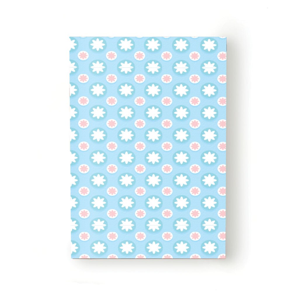 Caiet tip Agenda Heartwork cu muchie cusuta, Floricele albastru deschis, Latime 140 mm x Inaltime 200 mm