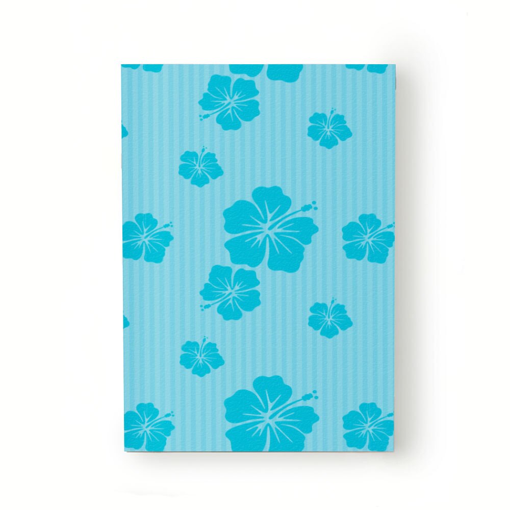 Caiet tip Agenda Heartwork cu muchie cusuta, Flori tropicale linii albastre, Latime 140 mm x Inaltime 200 mm