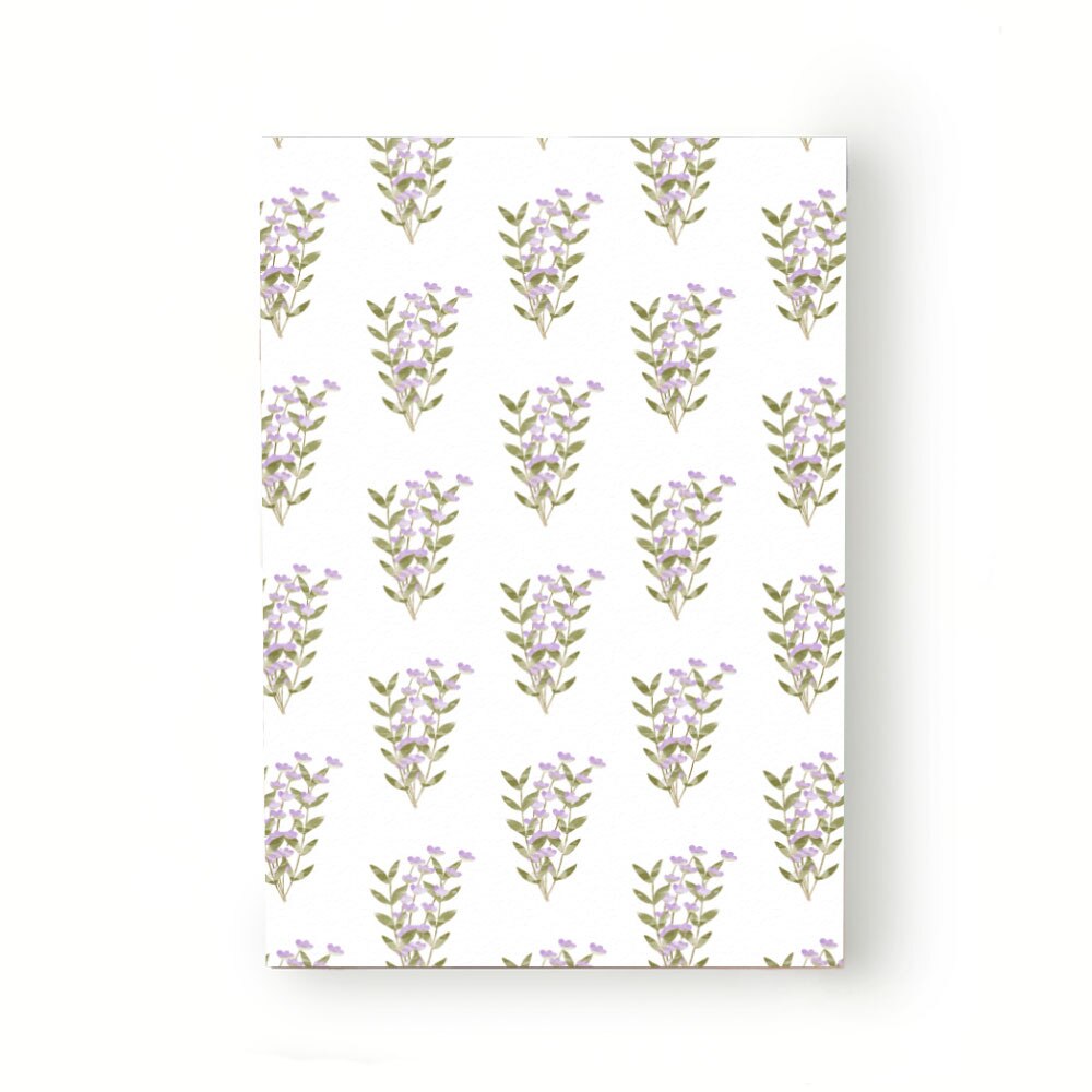 Caiet tip Agenda Heartwork cu muchie cusuta, Buchete lavanda si frunzulite, Latime 140 mm x Inaltime 200 mm