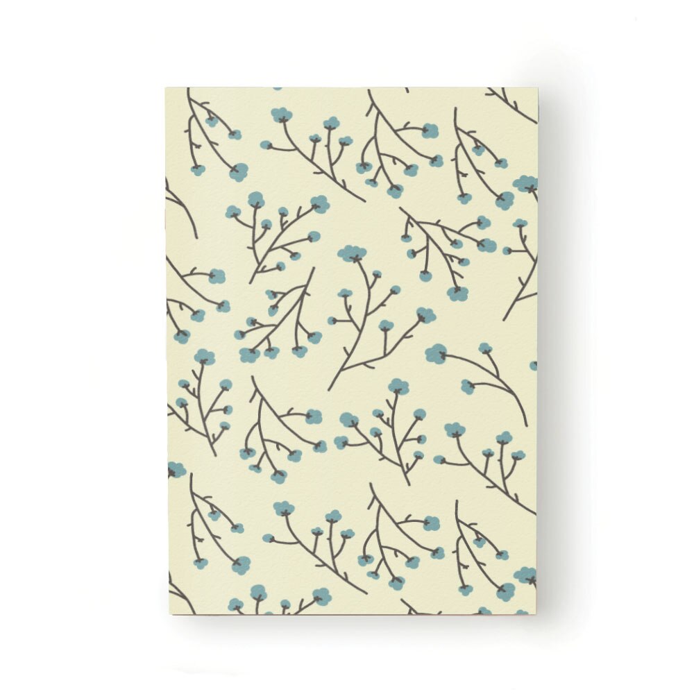 Caiet tip Agenda Heartwork cu muchie cusuta, Floricele delicate albastre, Latime 140 mm x Inaltime 200 mm
