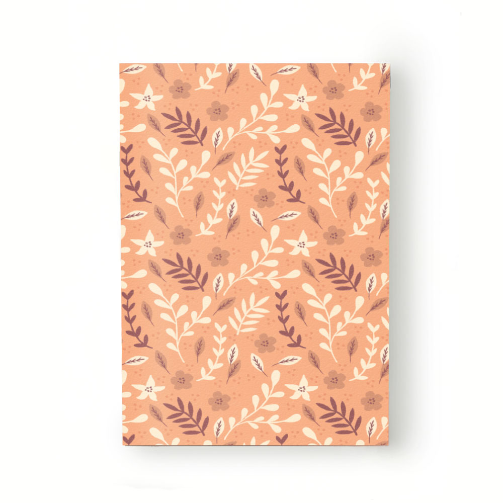 Caiet tip Agenda Heartwork cu muchie cusuta, Model natural vintage portocaliu, Latime 140 mm x Inaltime 200 mm