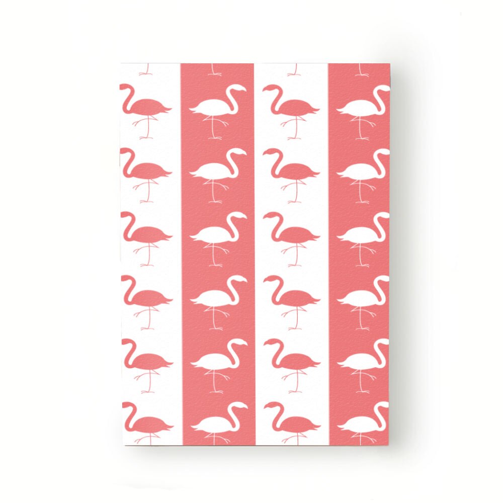 Caiet tip Agenda Heartwork cu muchie cusuta, Flamingo roz si alb, Latime 140 mm x Inaltime 200 mm
