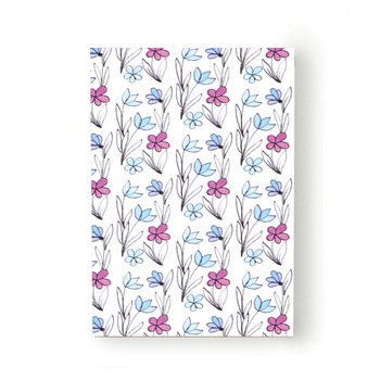 Caiet tip Agenda Heartwork cu muchie cusuta, Flori schitate albastru si roz, Latime 140 mm x Inaltime 200 mm Caiet tip Agenda Heartwork cu muchie cusuta, Flori schitate albastru si roz, Latime 140 mm x Inaltime 200 mm