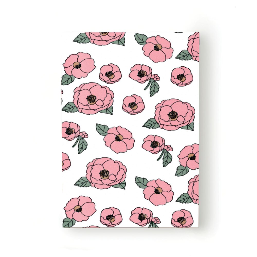 Caiet tip Agenda Heartwork cu muchie cusuta, Maci rosu pal, Latime 140 mm x Inaltime 200 mm