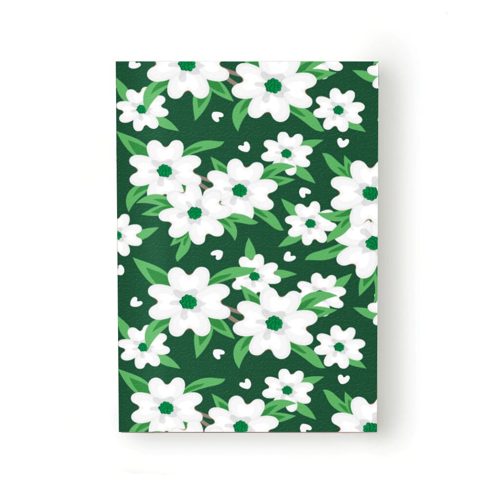 Caiet tip Agenda Heartwork cu muchie cusuta, Vegetal flori albe, Latime 140 mm x Inaltime 200 mm