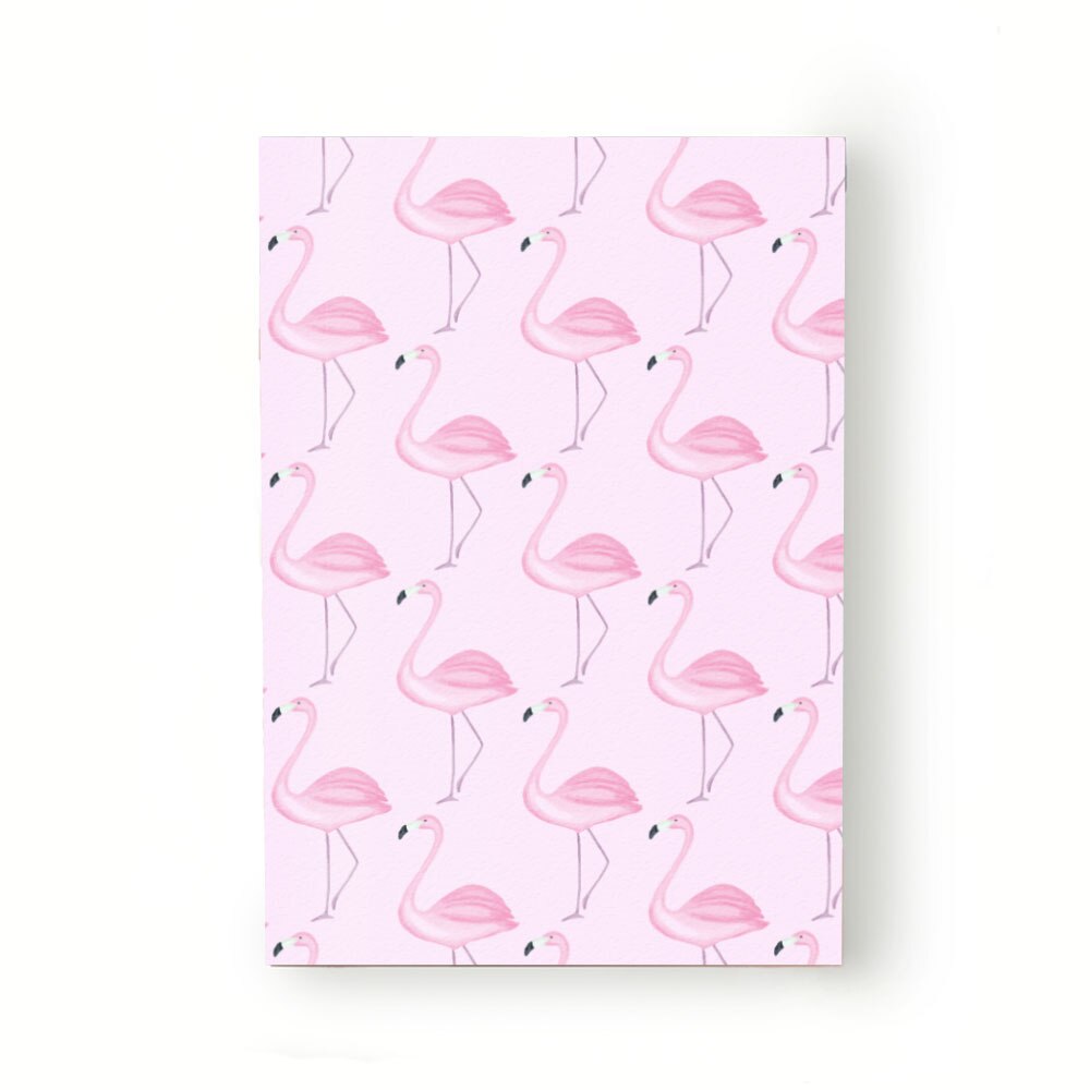 Caiet tip Agenda Heartwork cu muchie cusuta, Pasari flamingo roz, Latime 140 mm x Inaltime 200 mm