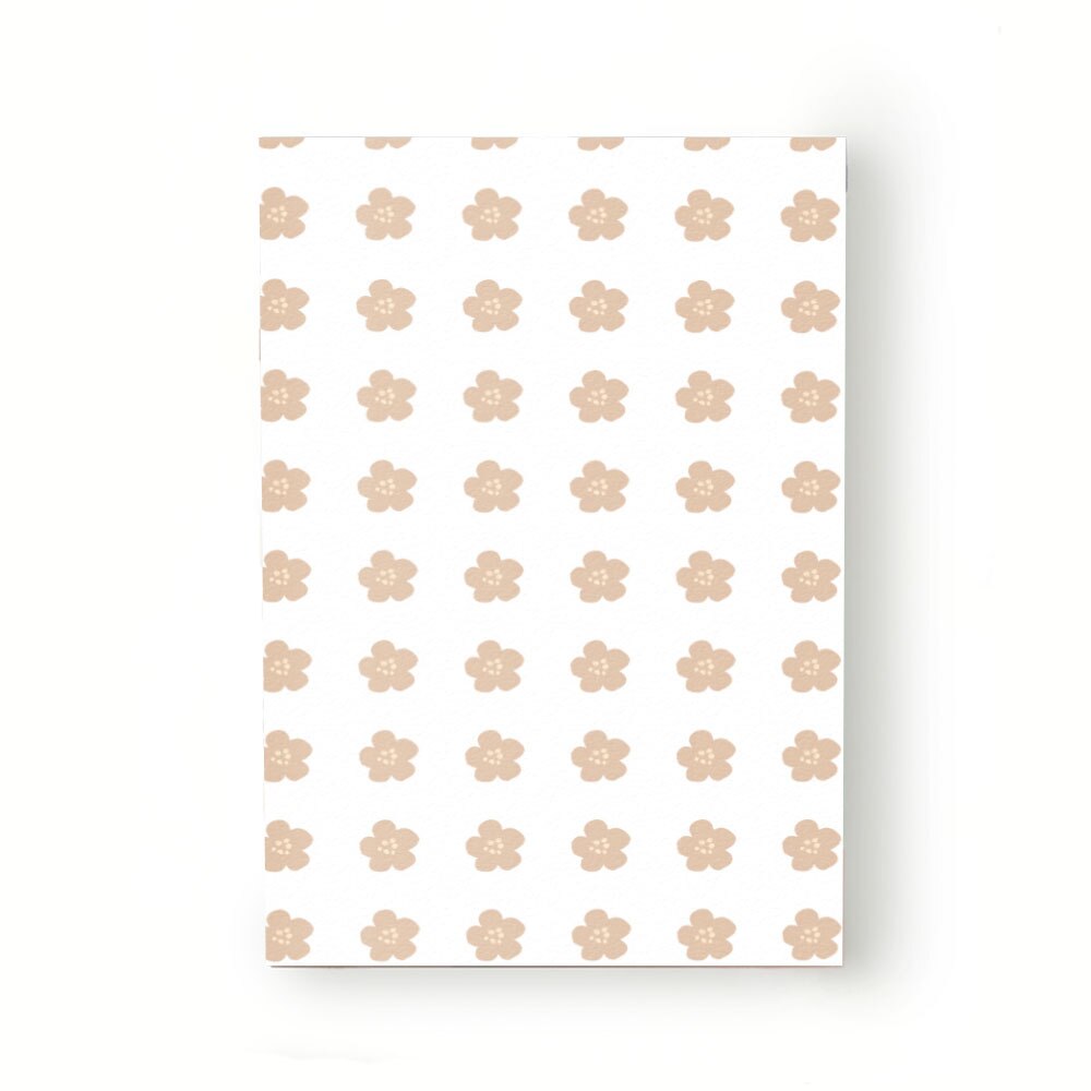 Caiet tip Agenda Heartwork cu muchie cusuta, Flori micute alb, Latime 140 mm x Inaltime 200 mm