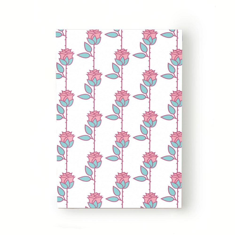 Caiet tip Agenda Heartwork cu muchie cusuta, Trandafiri stilizati, Latime 140 mm x Inaltime 200 mm