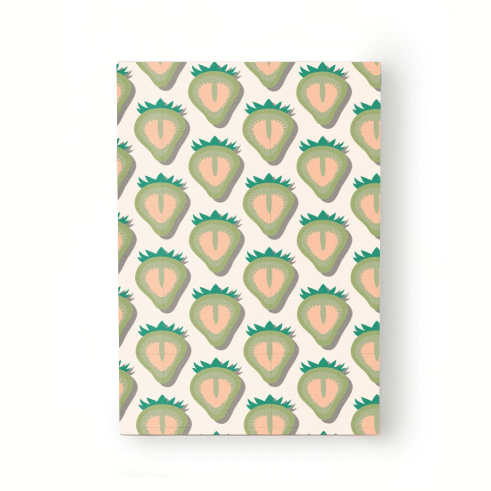 Caiet tip Agenda Heartwork cu muchie cusuta, Felii de capsuni verde, Latime 140 mm x Inaltime 200 mm