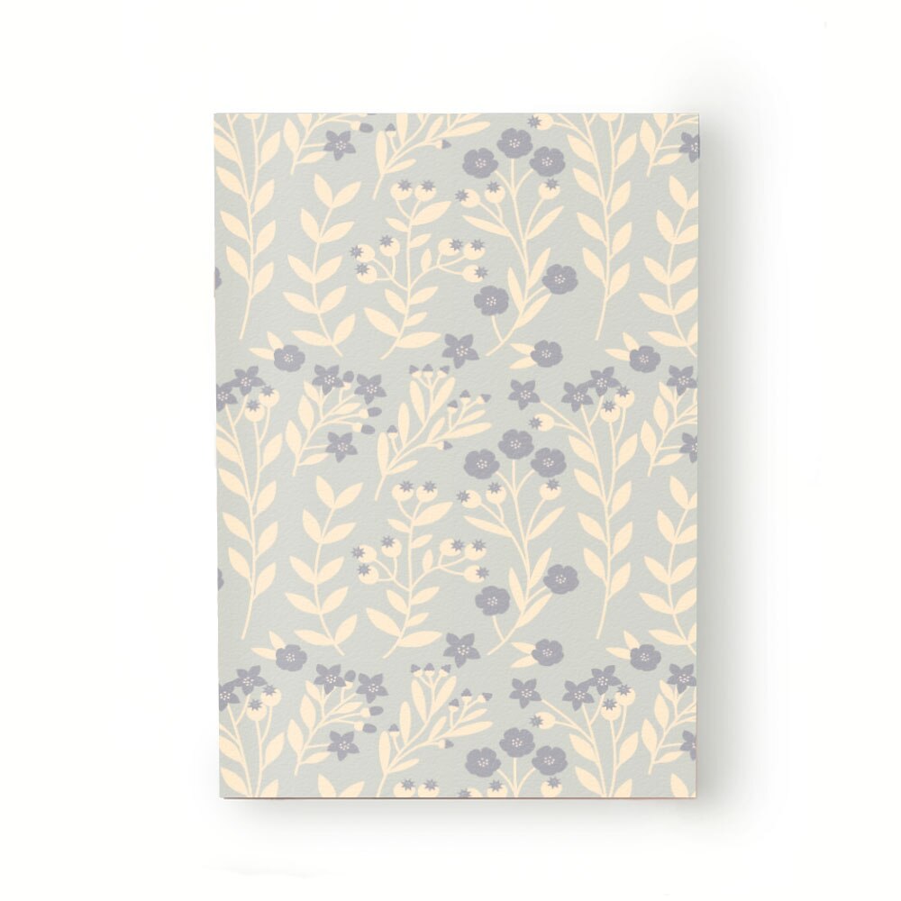 Caiet tip Agenda Heartwork cu muchie cusuta, Model natural vintage albastru pal, Latime 140 mm x Inaltime 200 mm