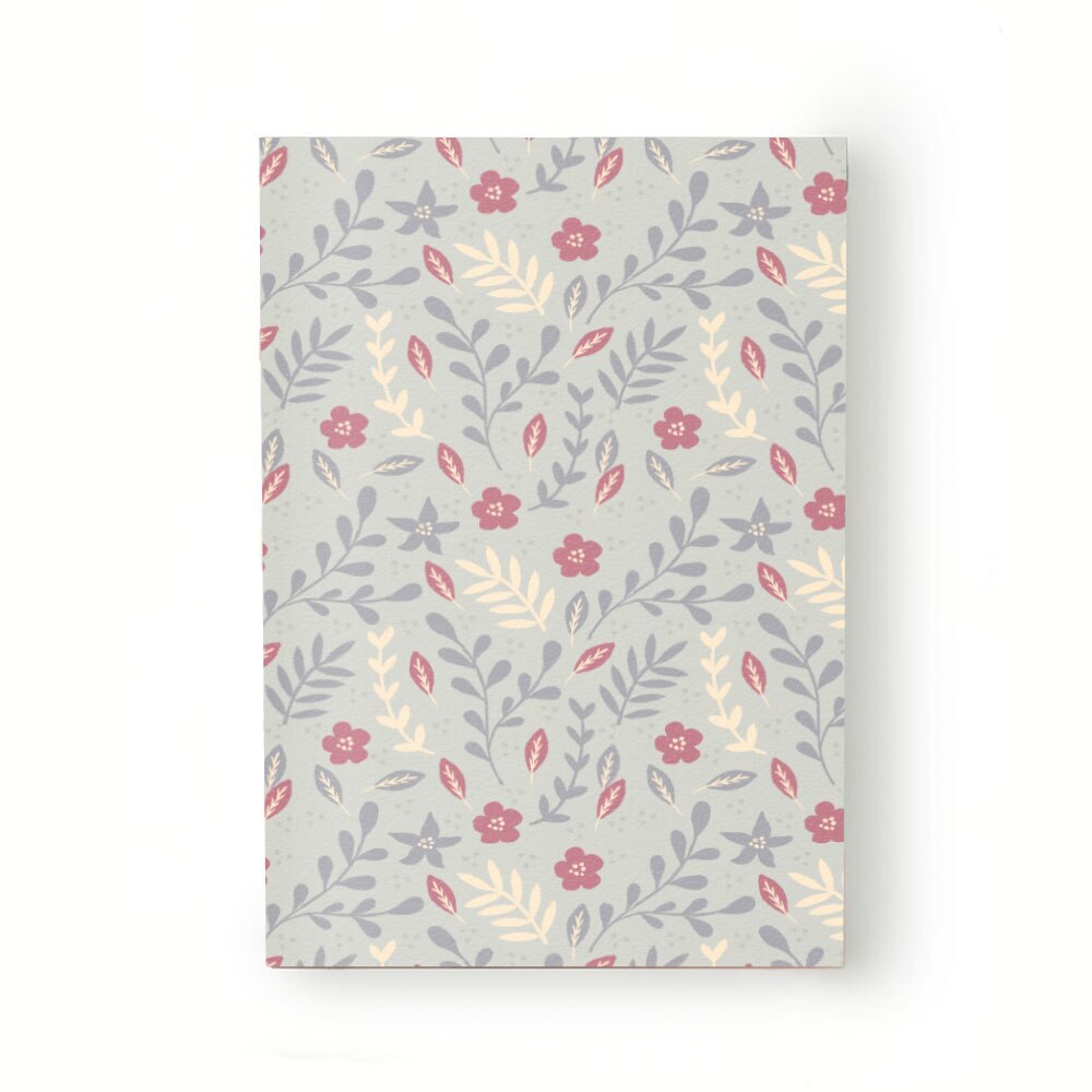 Caiet tip Agenda Heartwork cu muchie cusuta, Model natural vintage albastru cenusiu, Latime 140 mm x Inaltime 200 mm