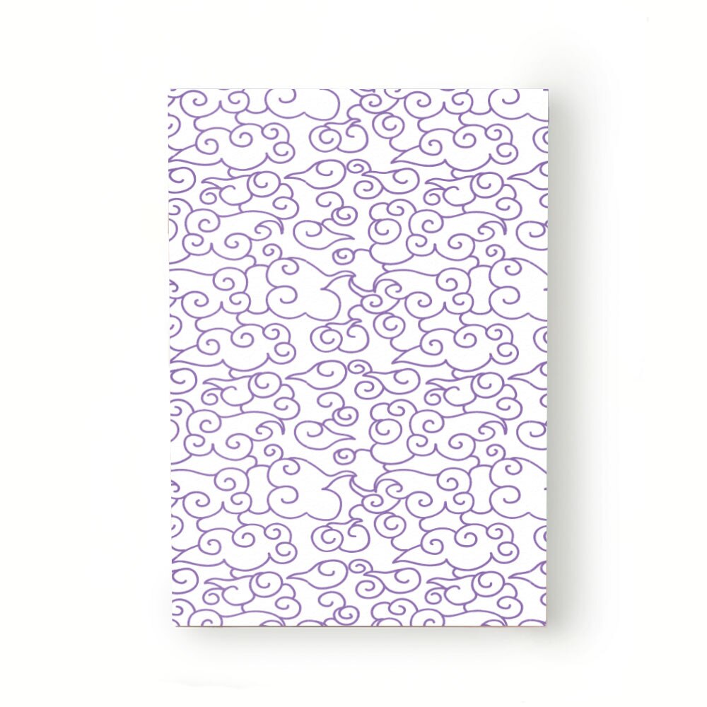 Caiet tip Agenda Heartwork cu muchie cusuta, Motiv nori stilizati mov, Latime 140 mm x Inaltime 200 mm