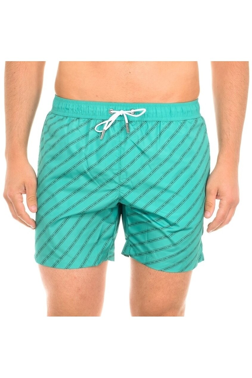 Sort de baie Barbati Karl Lagerfeld Logo Swimshorts, Verde, S