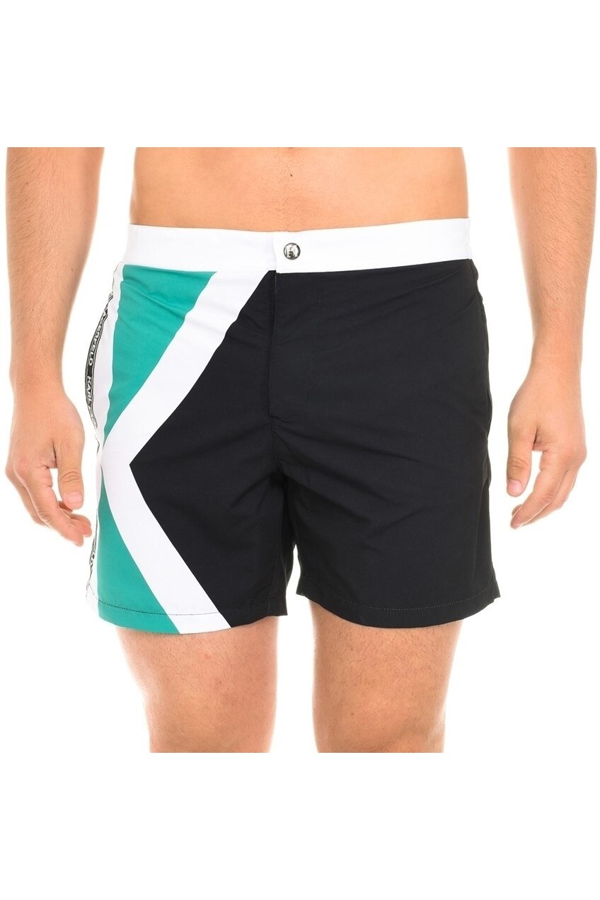 Sort Barbati Karl Lagerfeld Logo Swimshorts, Negru, Negru