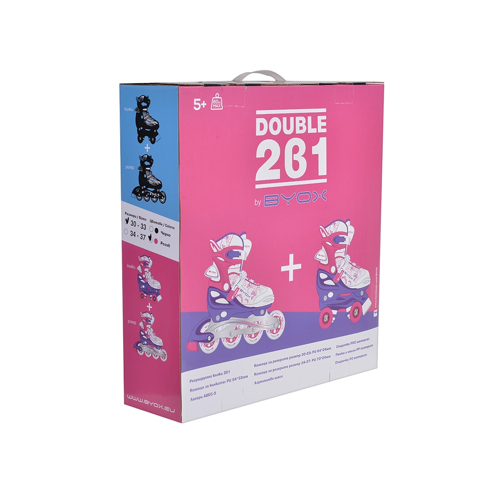 Detski Reguliruemi Roleri Knki 2v1 Byox Double S 30 33 Rozovi 5 Godini Emag Bg Detski Reguliruemi Roleri Knki 2v1 Byox Double S 30 33 Rozovi 5 Godini Emag Bg