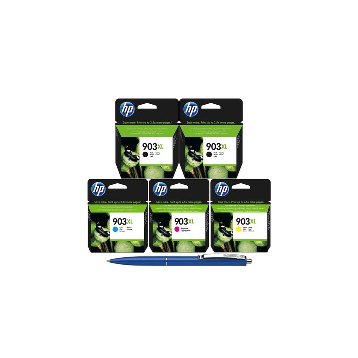 Pachet MAG4U Cartuse Cerneala Originale 5 bucati T6M15AE Black si T6M15AE Black si T6M03AE Cyan si T6M07AE Magenta si T6M11AE Yellow si Pix Schneider