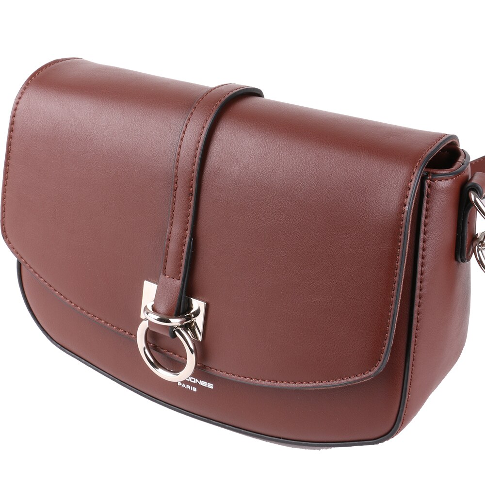 Geanta crossbody, pentru dama, din piele eco, AB-CM5869DKBN maro inchis