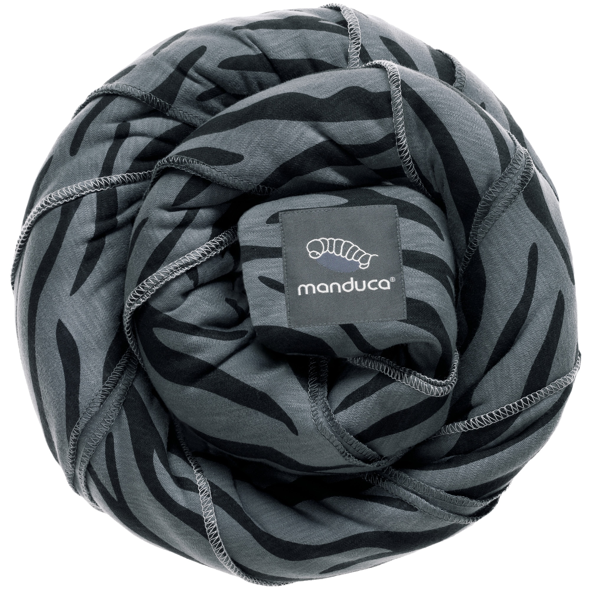Wrap elastic Manduca WildLife Zebra, Negru/Gri