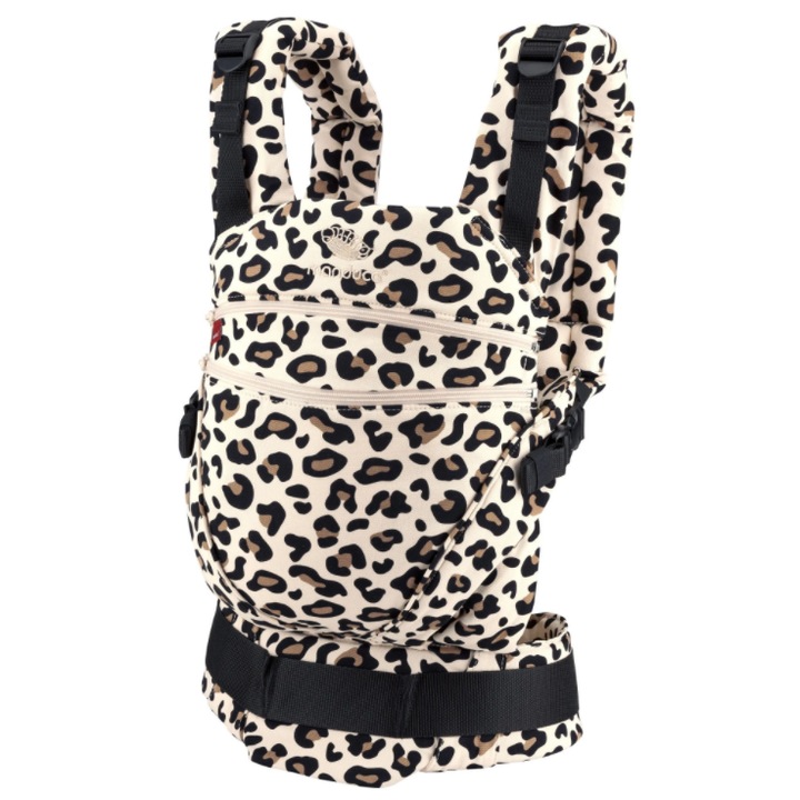 Marsupiu Manduca XT WildLife Leo, pana la 20 kg, 3 pozitii, Negru/Bej