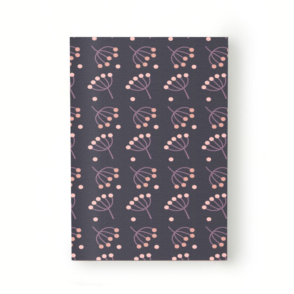 Caiet tip Agenda Heartwork cu muchie cusuta, Natural fructe fundal mov, Latime 140 mm x Inaltime 200 mm