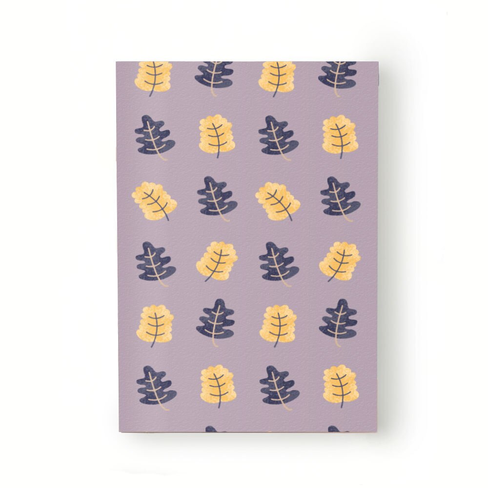 Caiet tip Agenda Heartwork cu muchie cusuta, Frunze de stejar mov, Latime 140 mm x Inaltime 200 mm