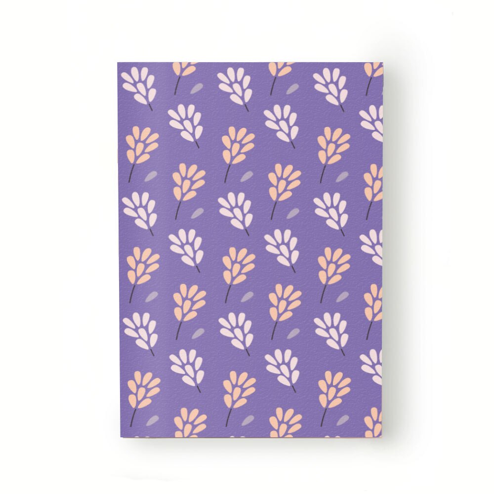 Caiet tip Agenda Heartwork cu muchie cusuta, Ciorchini frunze mov, Latime 140 mm x Inaltime 200 mm
