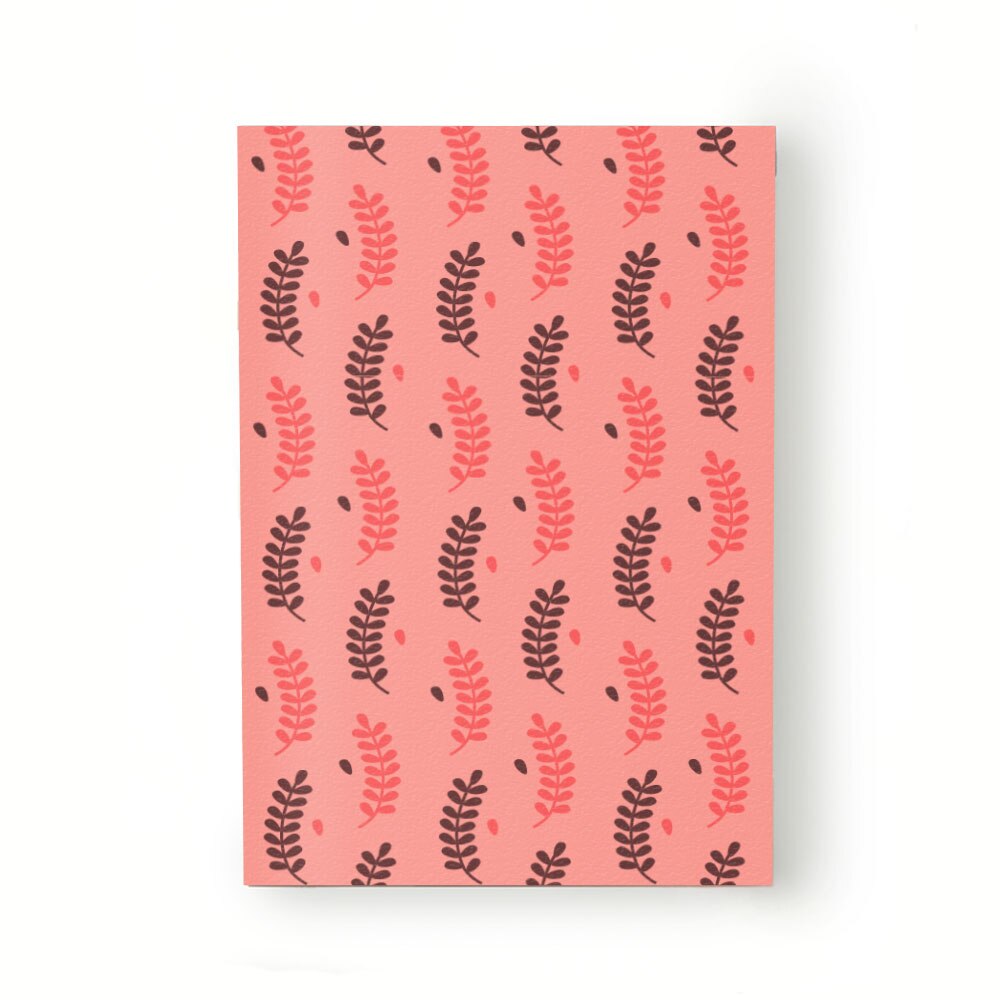 Caiet tip Agenda Heartwork cu muchie cusuta, Frunzulite colorate roz inchis, Latime 140 mm x Inaltime 200 mm