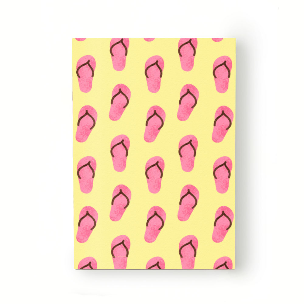 Caiet tip Agenda Heartwork cu muchie cusuta, Model vara papuci de plaja, Latime 140 mm x Inaltime 200 mm