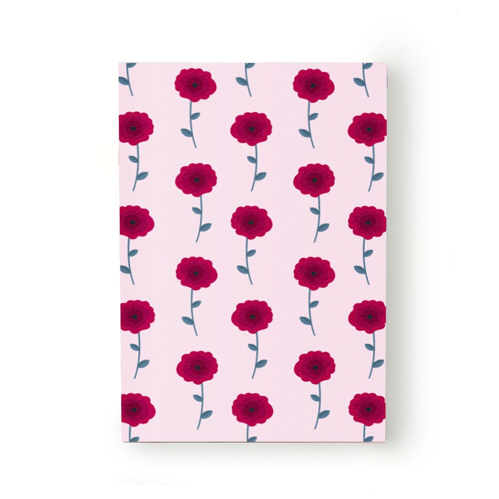 Caiet tip Agenda Heartwork cu muchie cusuta, Trandafiri romantici rosii, Latime 140 mm x Inaltime 200 mm